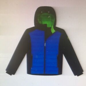 Kids Blue and Black Hooded Jacket